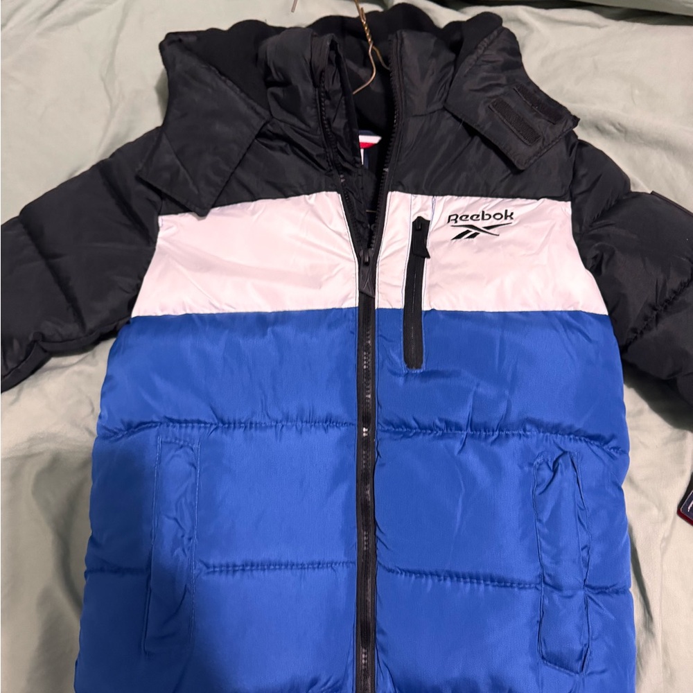 Reebok Kids Tri-Color Puffer Jacket